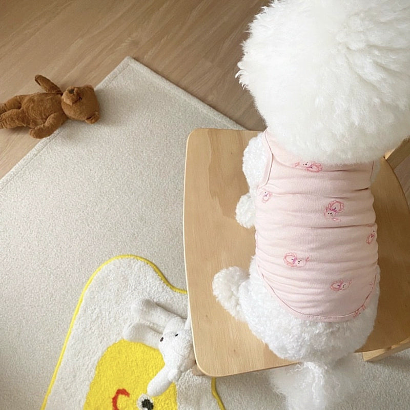 Cute Bear/Pink Printed Dog Cat Vest