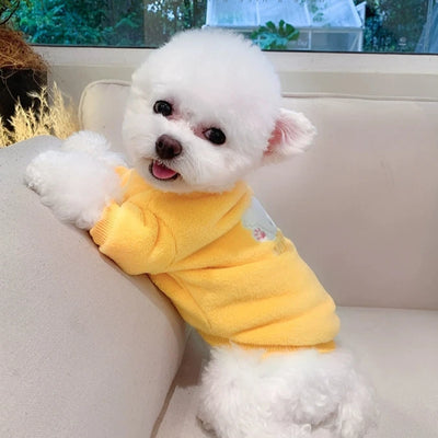 Puppy Printed Fleece Warm Dog Hoodie