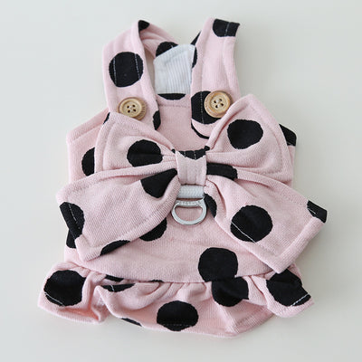 Leopard Polka Dot Dog Harness Dress