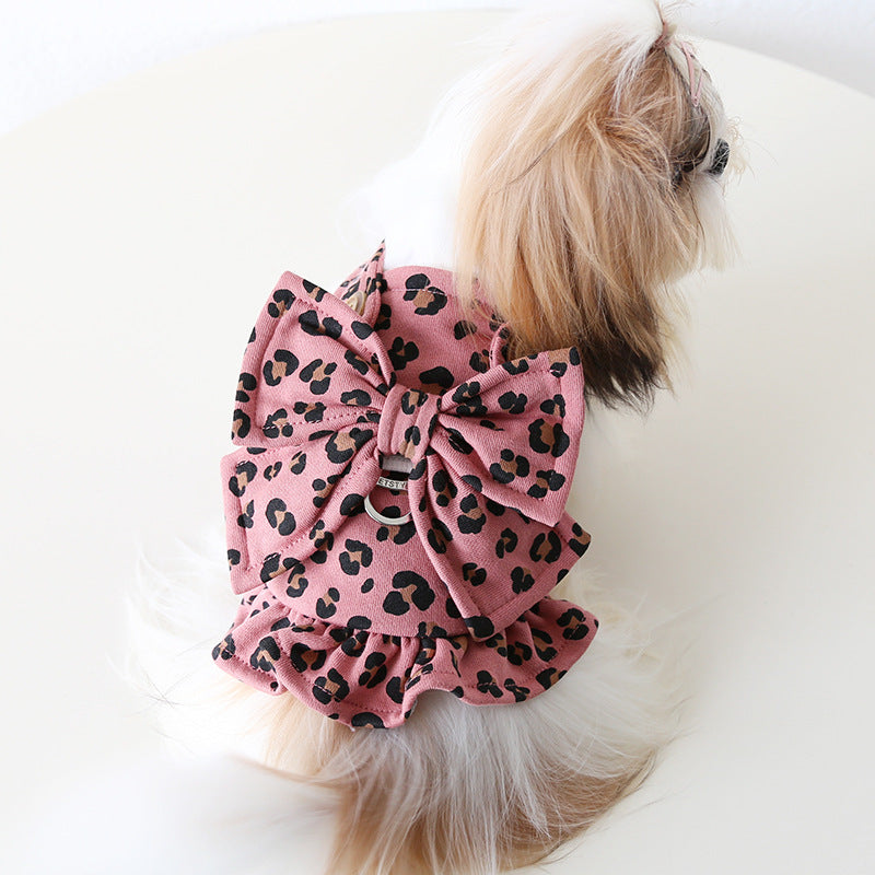 Leopard Polka Dot Dog Harness Dress