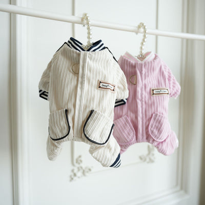 Sports Style Striped Dog Jumpsuits Harness