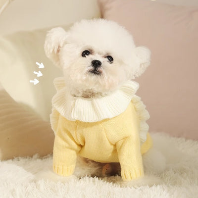 Sweet Collar Knitted Dog Sweater&Dress