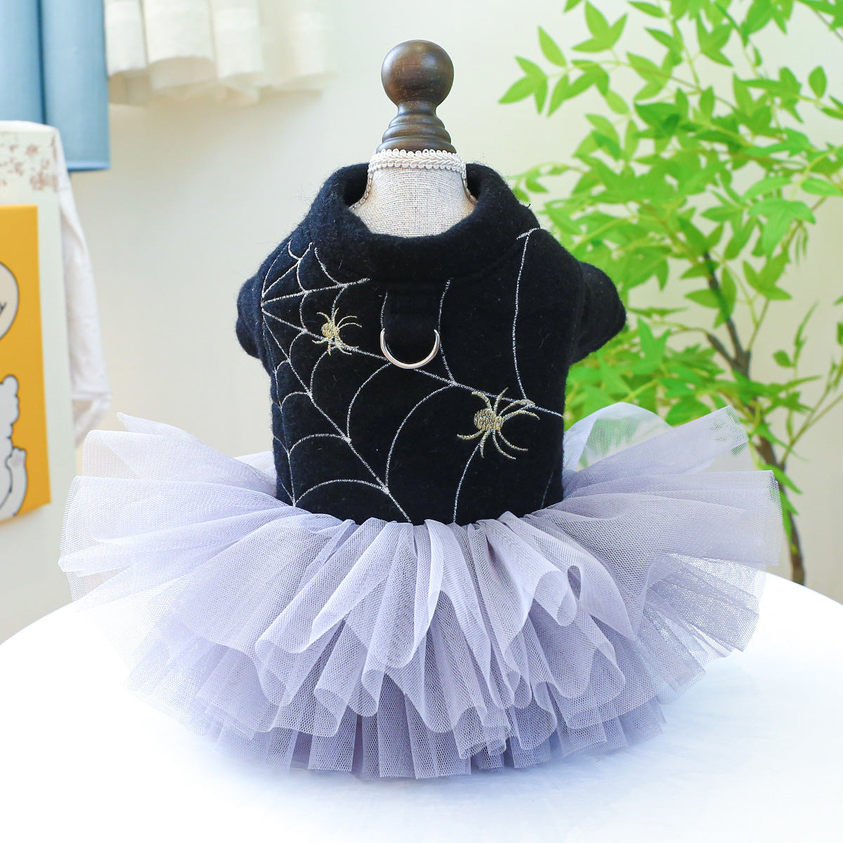 Halloween Lace Spider Dog Cat Dress