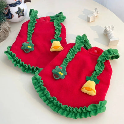 Christmas Tree Layered Fleece Dog Cat Vest