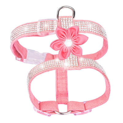 Bling Flower Decor Dog Harness