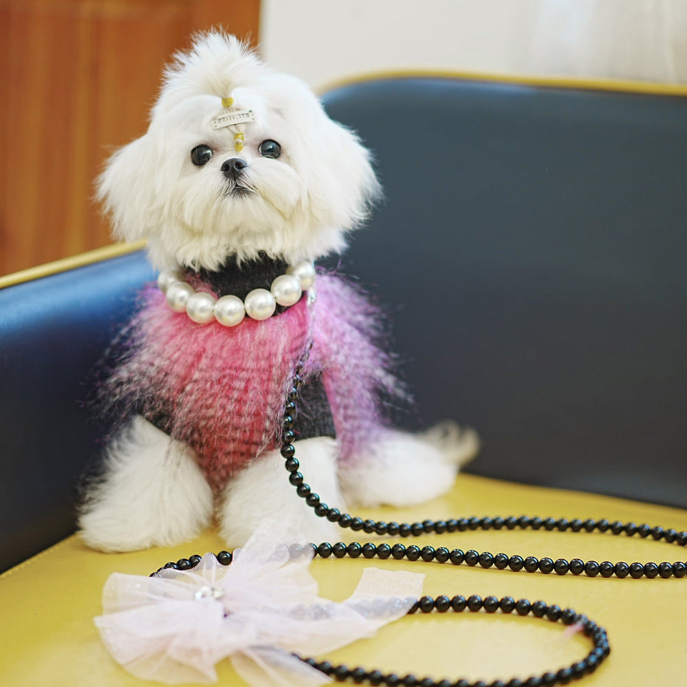Faux Fur Multicolor Dog Cat Sweater