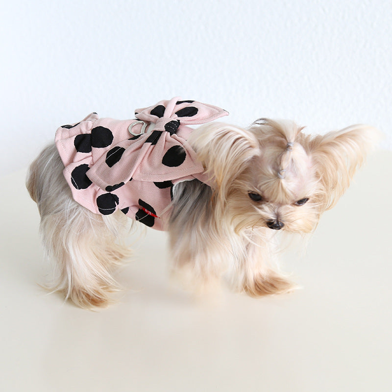 Leopard Polka Dot Dog Harness Dress