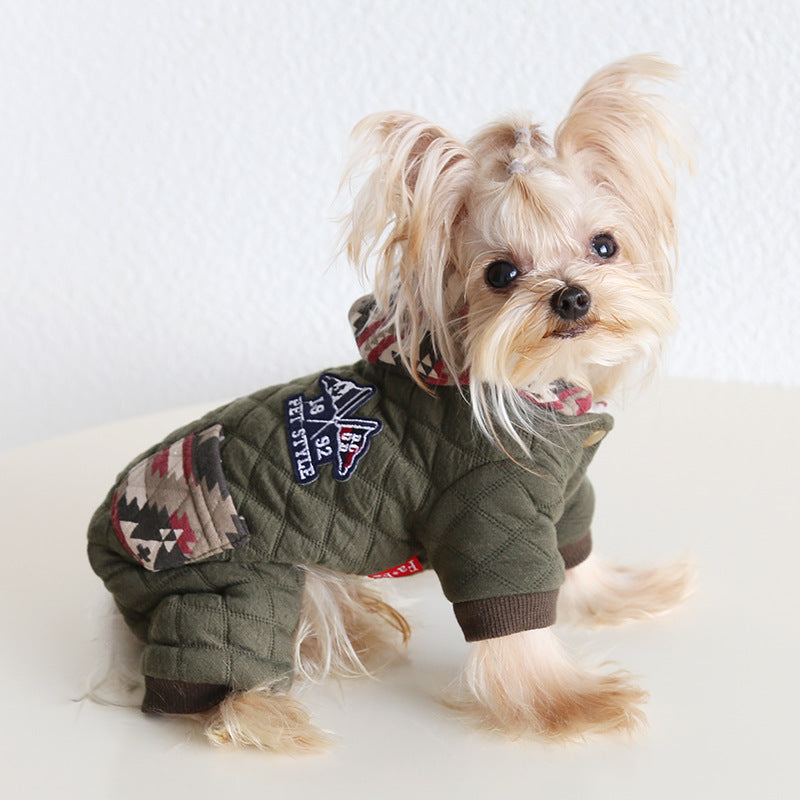 Camouflage Printed Fleece Dog Cat Jumpsuits/Jacket