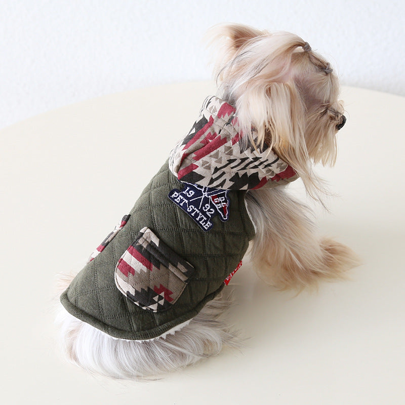 Camouflage Printed Fleece Dog Cat Jumpsuits/Jacket