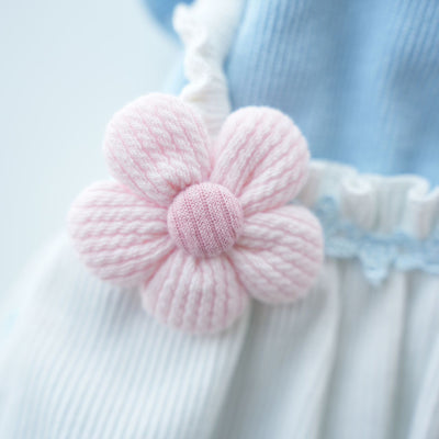 Sweet Knitted Flower Dog Cat Dress Harness