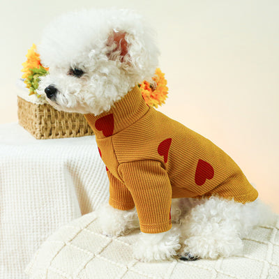 Warm Heart Printed Dog Cat Shirt