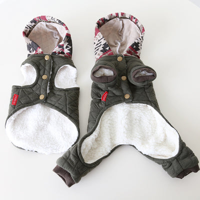 Camouflage Printed Fleece Dog Cat Jumpsuits/Jacket