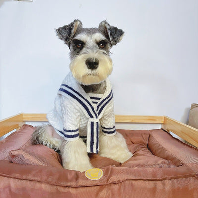 Sailor Suit Pattern Knitted Dog Cat Sweater