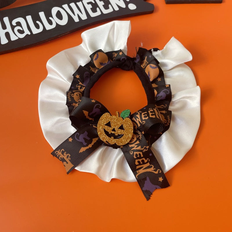 Halloween Pumpkin Skull Dog Cat Collar Bib