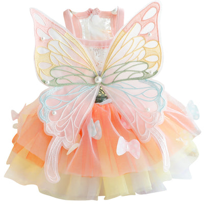 Butterfly Decor Sweet Dog Cat Lace Dress