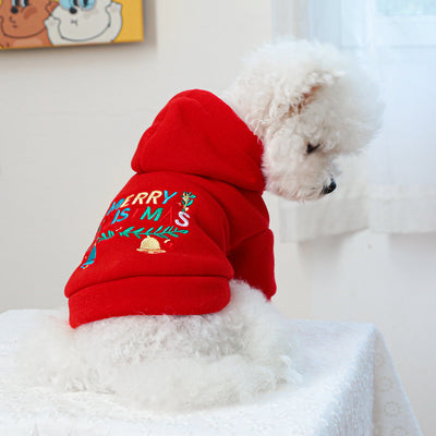 Christmas Letter Printed Dog Cat Hoodie