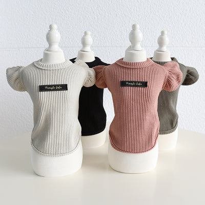 Solid Color Soft Knit Dog Cat Vest/T-shirt