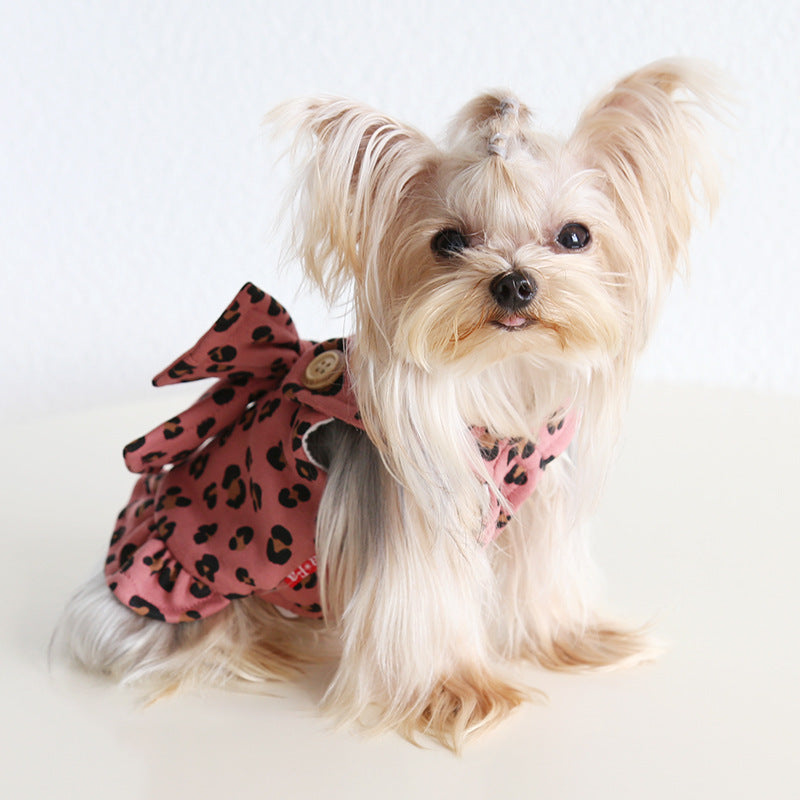 Leopard Polka Dot Dog Harness Dress