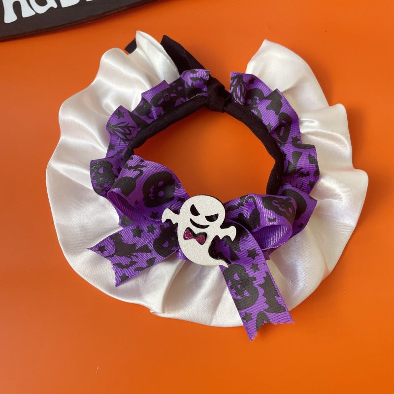 Halloween Pumpkin Skull Dog Cat Collar Bib