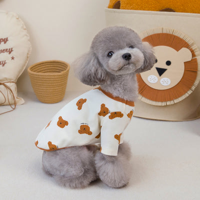 Bear Head Printed Two-Legged/Four-Legged Clothes