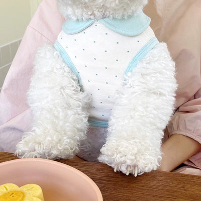 Dot Printed Collar Dog Cat Vest