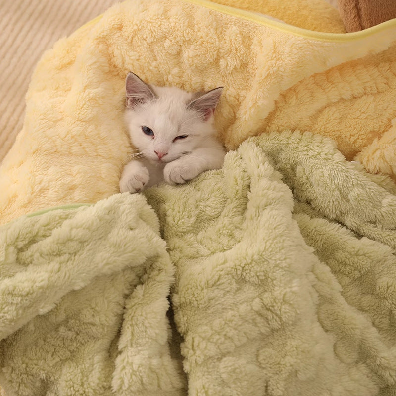 Solid Color Soft Warm Dog Cat Blanket