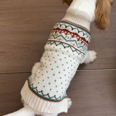 Warm Geometric Knitted Dog Cat Sweater