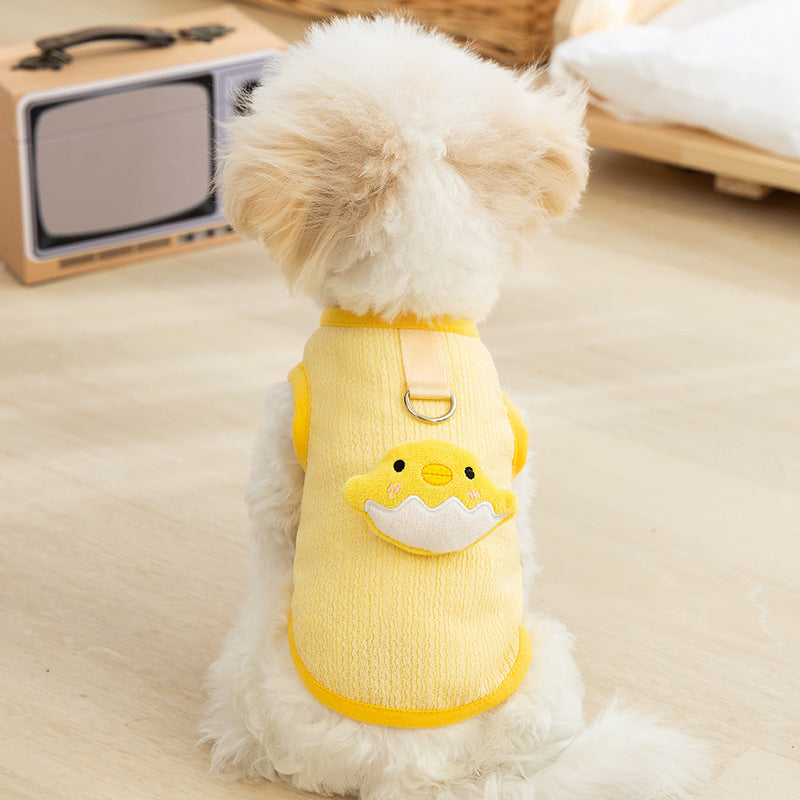Chicken Duck Pattern Dog Harness Vest