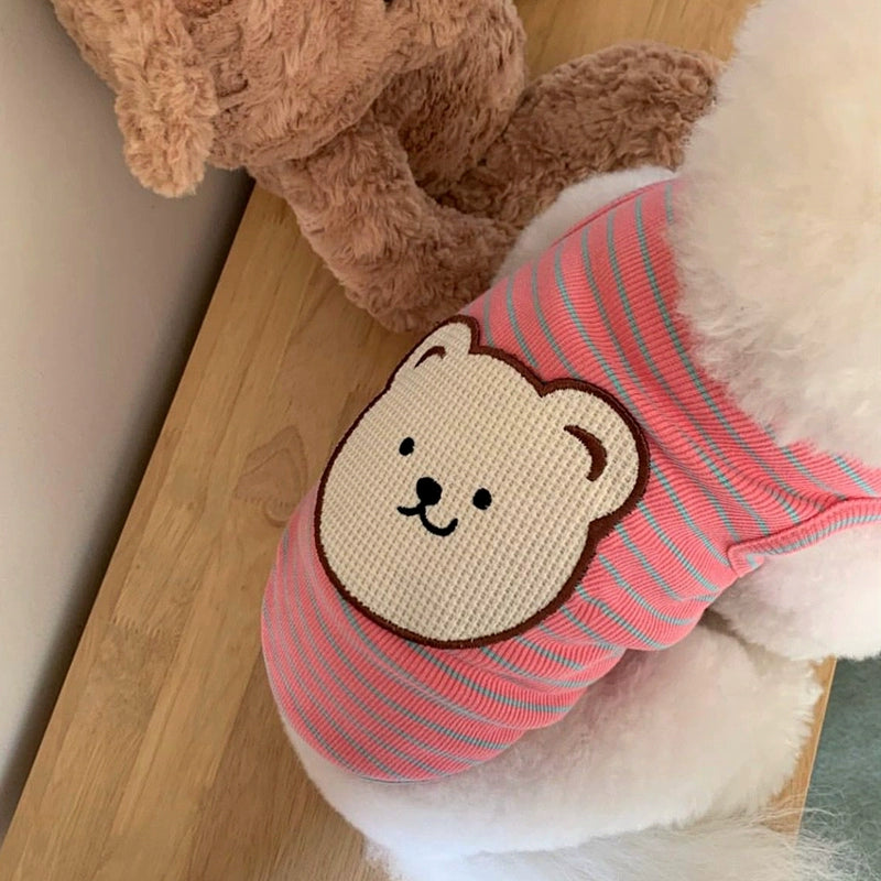 Bear Head Printed Breathable Dog Cat Vest