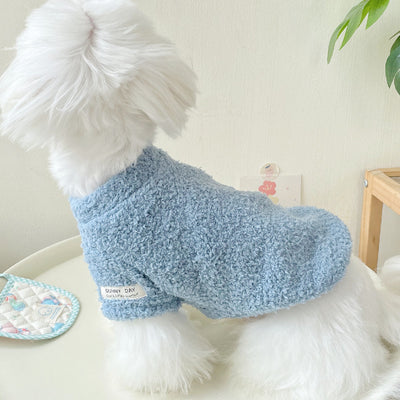 Soft Warm Solid Color Fleece Dog Cat Hoodie