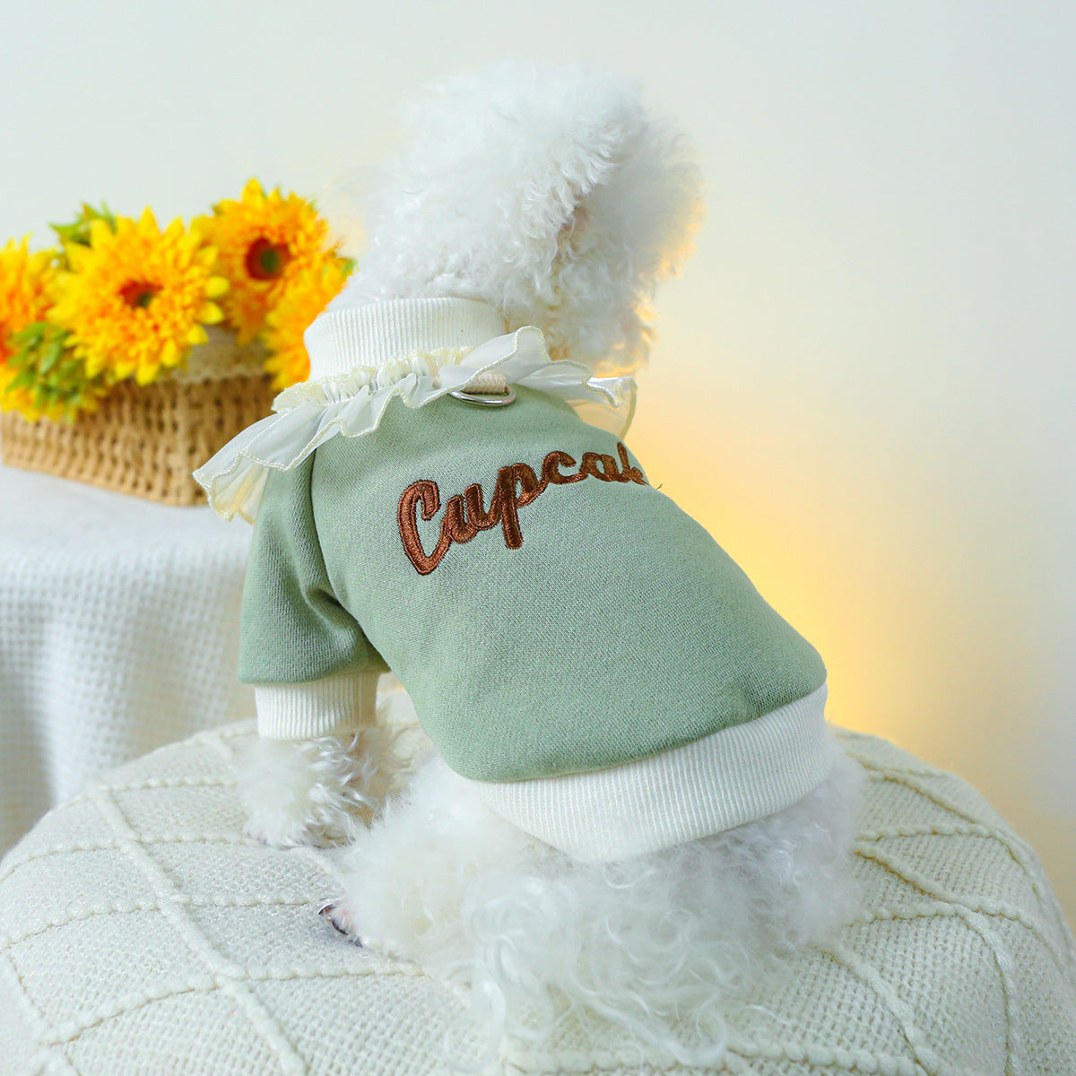 Cupcake Lace Collar Dog Cat Sweatshirt