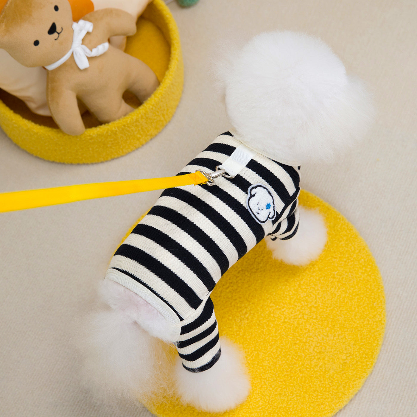 Cartoon Striped Waffle Dog Jumpsuits