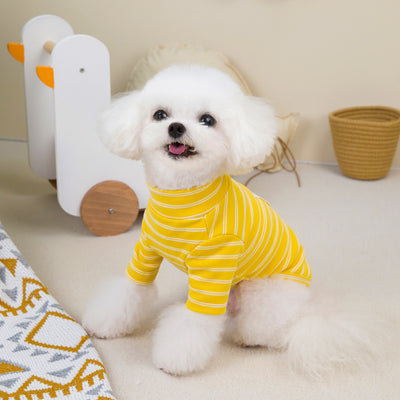 Cute Bear Tag Striped Dog Cat T-shirt