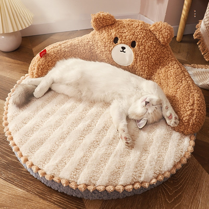 Fleece Animal Pattern Cat Dog Sofa Bed