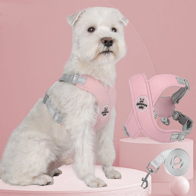 Breathable Crossed Dog Harness Leash