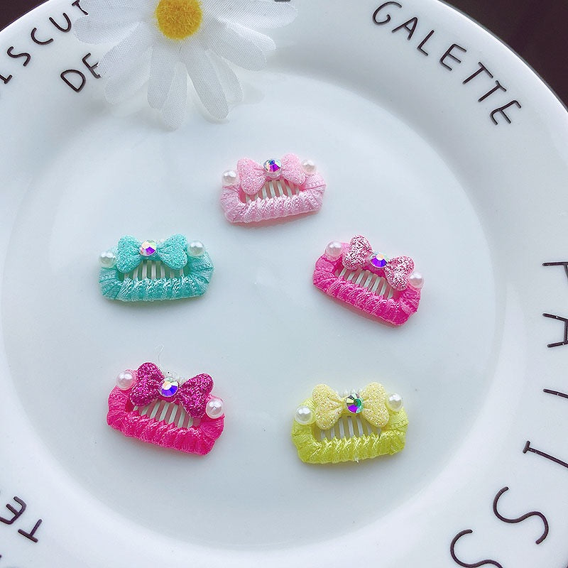 Sequined Bowknot Dog Cat Hair Clip 3pcs