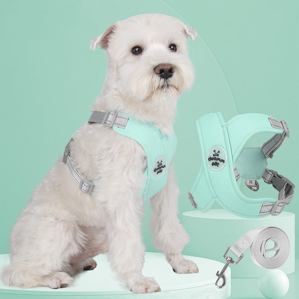 Breathable Crossed Dog Harness Leash