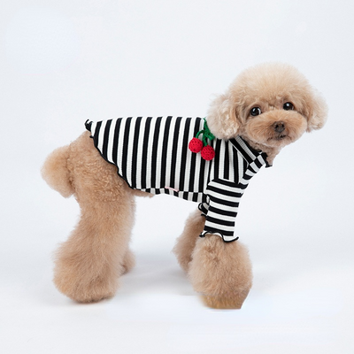 Striped Cherry Decor Dog Shirt