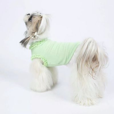 Floral Coller Cotton Dog Cat Vest