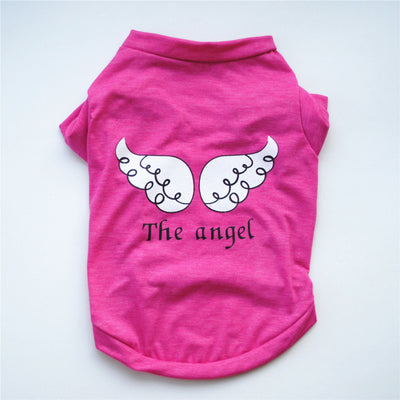 Angel Printed Dog Cat T-shirt