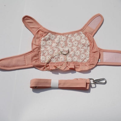 Floral Mesh Dog Harness with Leash