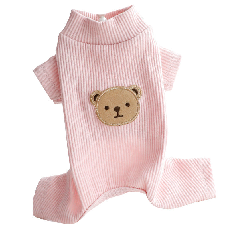 Bear Printed Dog Jumpsuits Pajama