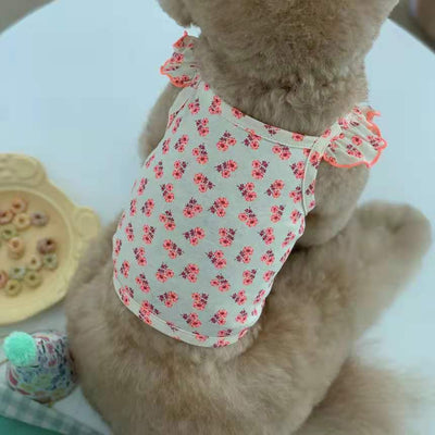 Floral Pattern Strap Dog Cat Vest