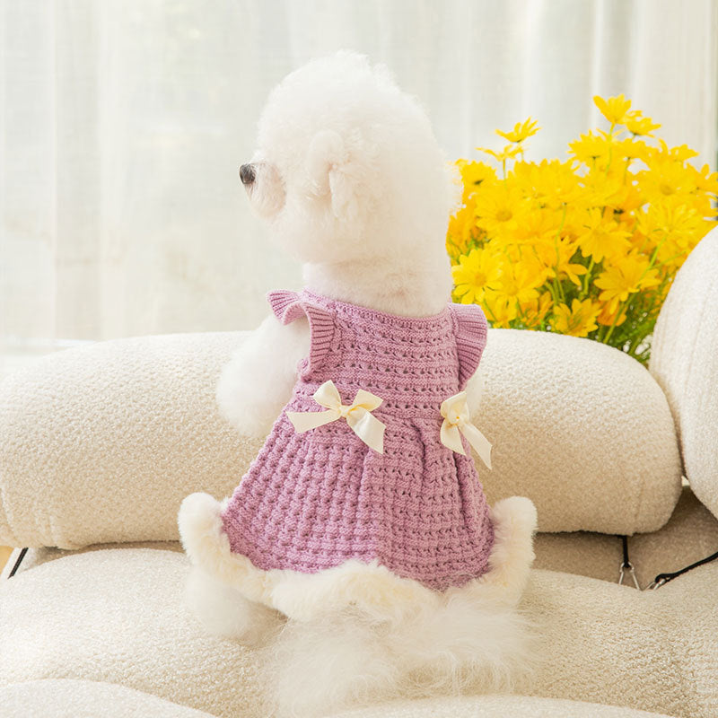 Knitted Dog Cat Sweater Dress