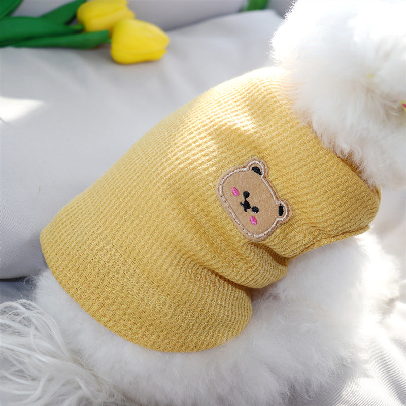 Breathable Bear Printed Cat Dog Vest