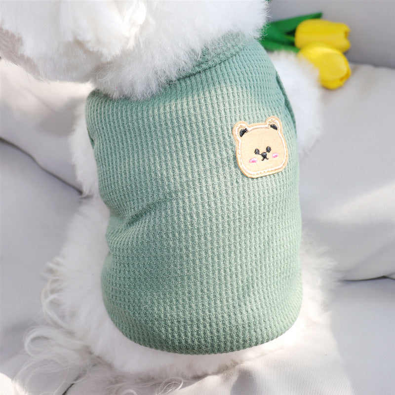 Breathable Bear Printed Cat Dog Vest