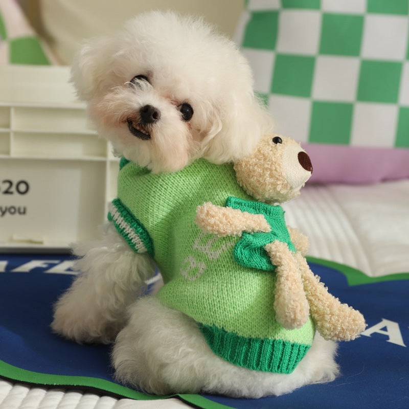 Warm Dog Cat Sweater with Doll
