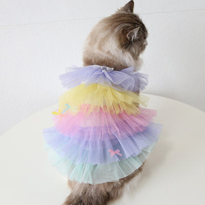 Multi-Color Layered Dog Cat Princess Dress