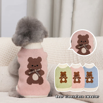 Sweet Bear Printed Dog Cat Sweater