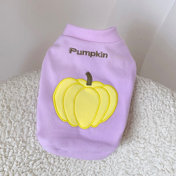 Pumpkin/Eggplant Printed Pet Sweater
